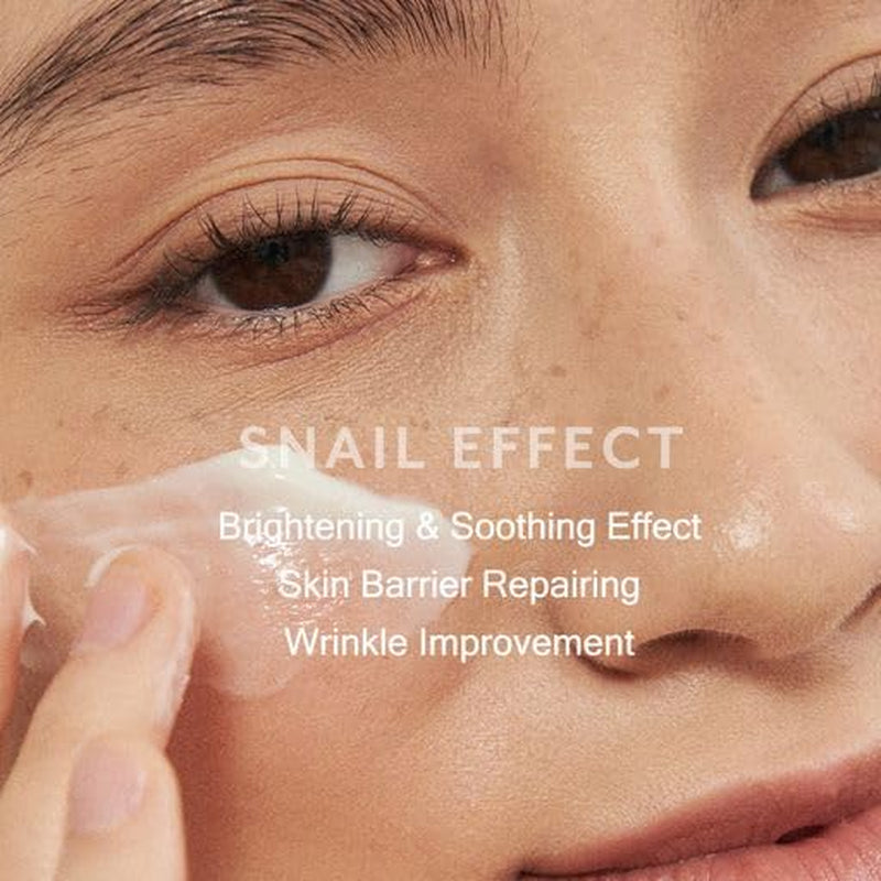 Full Korean Skincare Set Allin1 Snail Repair Cream Snail Repair Intensive Ampoule Snail Repairing Foam Cleanser and Snail Repair Eye Cream Stocking Stuffers Chirstmas Gift