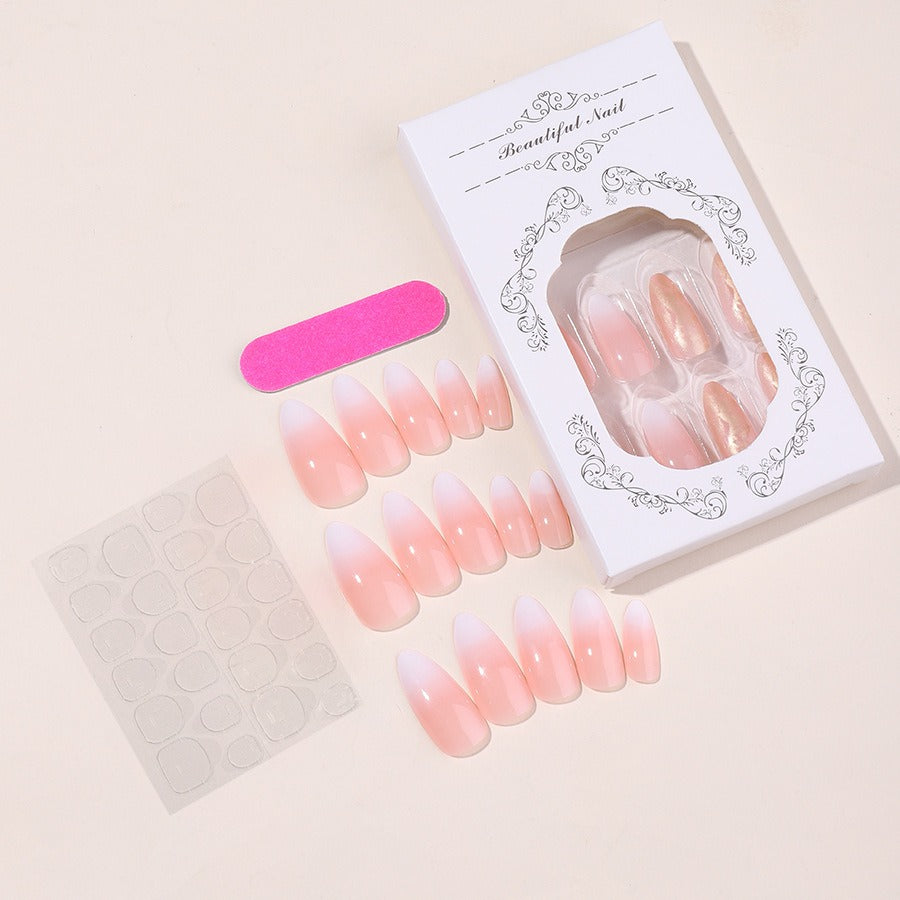 Gradient Glitter Press-On Nails – Almond Shape