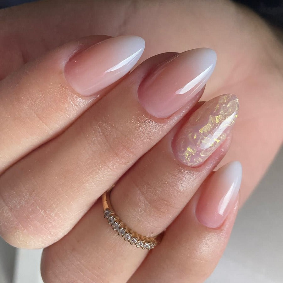 Gradient Glitter Press-On Nails – Almond Shape