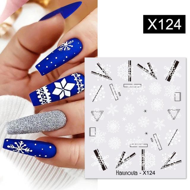 Marble & Floral 3D Nail Stickers – Water Transfer Decals