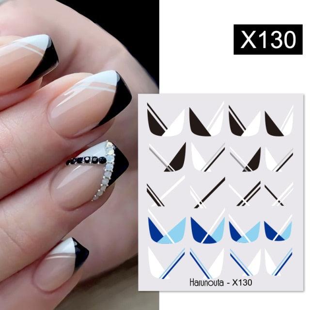 Marble & Floral 3D Nail Stickers – Water Transfer Decals