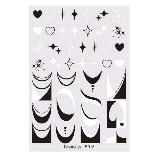 Marble & Floral 3D Nail Stickers – Water Transfer Decals