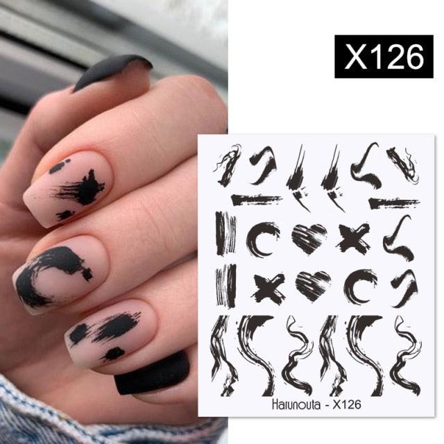 Marble & Floral 3D Nail Stickers – Water Transfer Decals